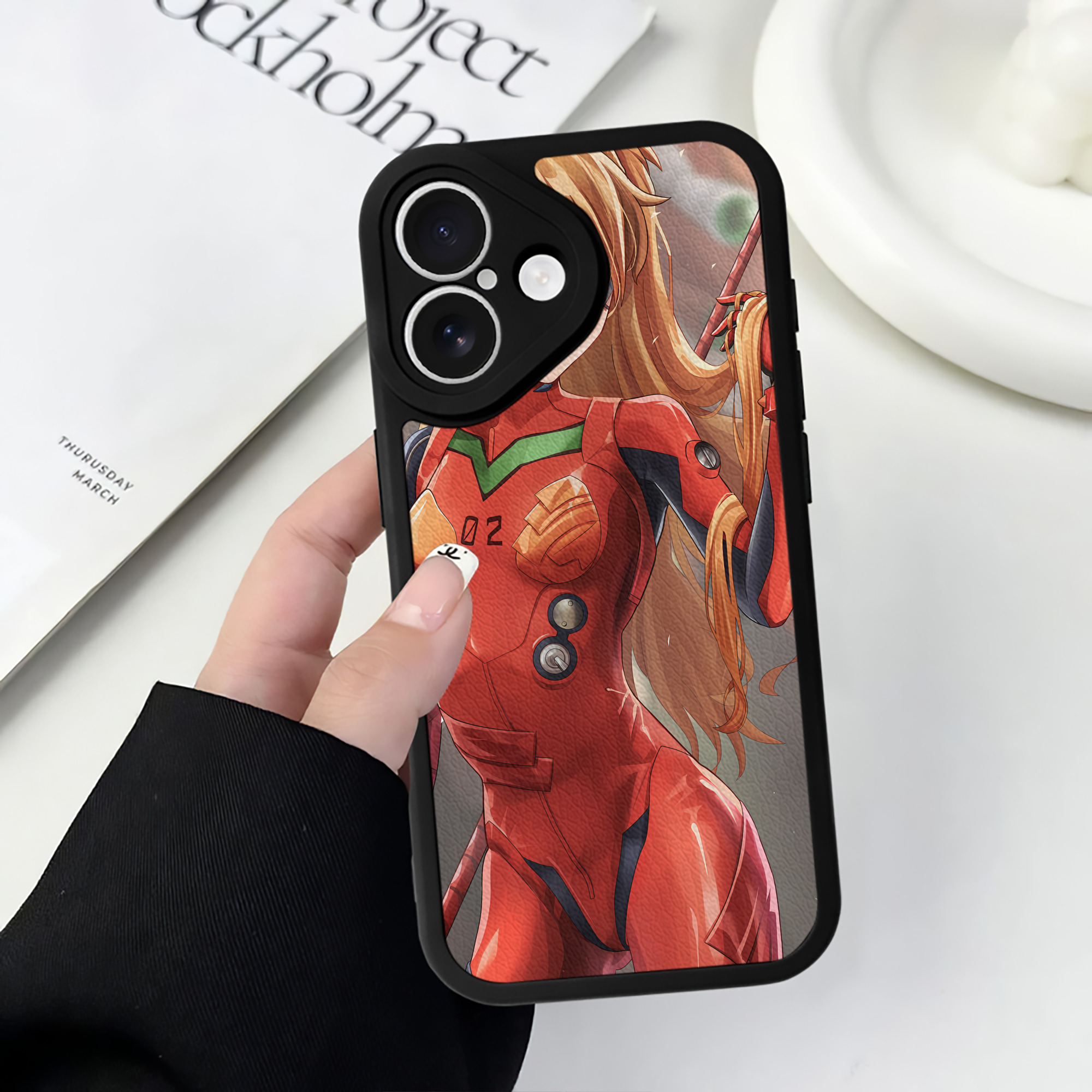 （画像用） EVA 新世紀エヴァンゲリオン 【iPhone 16シリーズ対応】シリコンスマホケース（レザー調） 材質：シリコン